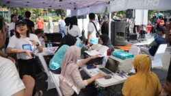 BRI Bekasi Siliwangi Manjakan Nasabah BRImo di CFD GOR Patriot